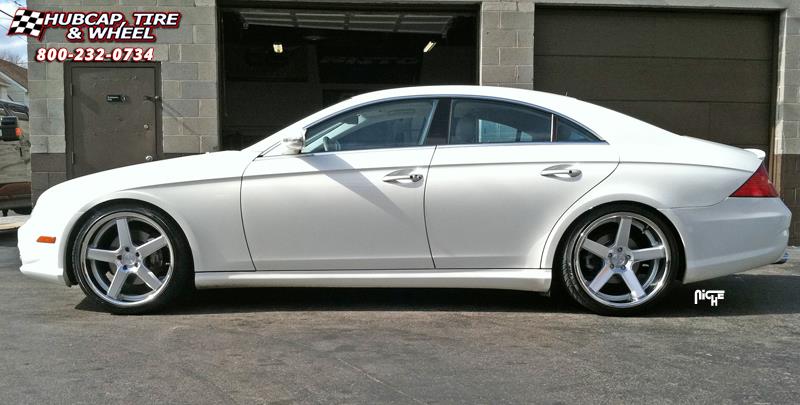 vehicle gallery/mercedes benz cls550 niche nurburg m880 20x85  Matte Black / Black Stainless wheels and rims